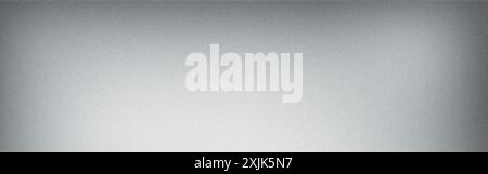 Grainy metallic background featuring a light silver gradient Stock Photo