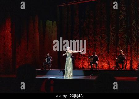 Mariza, concert at the Alhambra in Granada, Andalusia, Spain Stock Photo