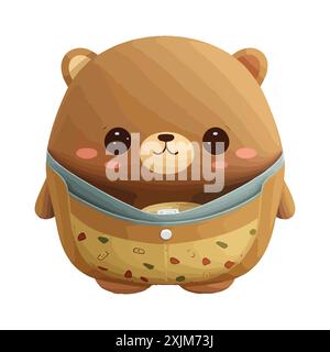 Bear in Pocket Vector Illustration Stock Vector