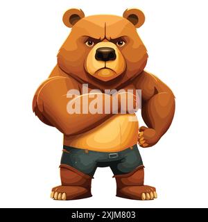 Angry Bear Vector Illustration Stock Vector