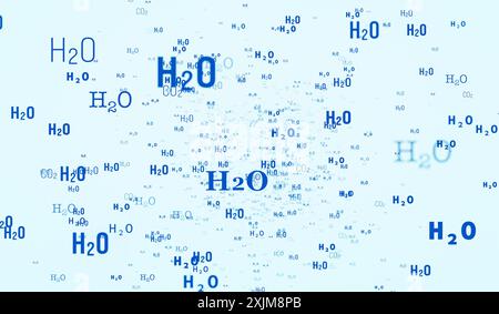 H2O Water chemical bond. H2O Water chemical bond. Science, molecule, atom, element, chemistry, education. img science004s02 chemical bond H2O water molecule loop Stock Photo