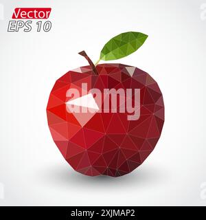 apple triangle design color vector illustration Stock Vector