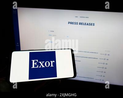 The logo of Exor NV, an investment company headquartered in the ...
