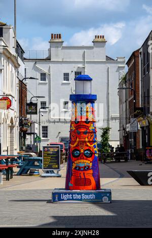 Southampton Hospitals Charity Light The South art trail 2024 - Inside Out What Do You See by Finding Chewy Stock Photo