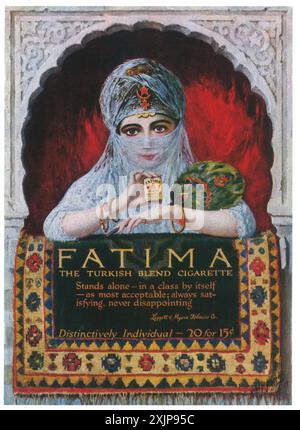 fatima turkish cigarettes poster 110: IN ORIGINAL FRAME Lot Detail - 1914 Country