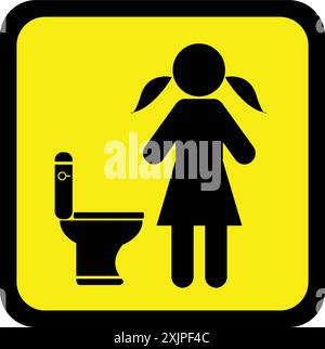 Bathroom Glyph or toilet sign vector icon Stock Vector
