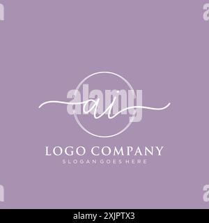 AI Initial handwriting with circle template Stock Vector Image & Art ...