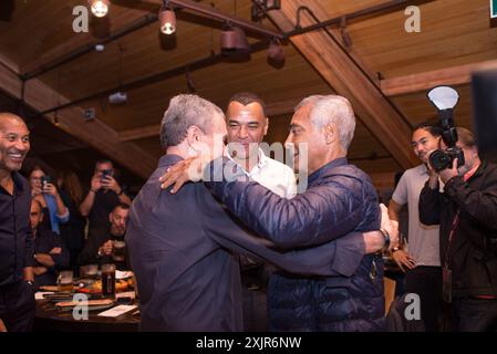 Rio De Janeiro, Brazil. 19th July, 2024. time world champions, heroes of that title, as well as coach Carlos Alberto Parreira and other members of the committee, such as technical observer Júnior. Credit: Cristiane Mota/FotoArena/Alamy Live News Stock Photo