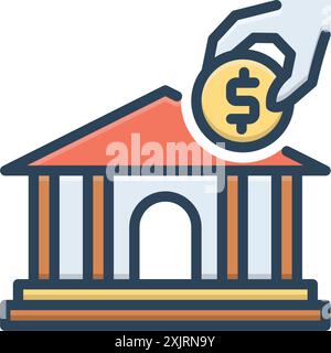 Icon for fd,bank Stock Vector