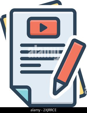Icon for scripts,writing Stock Vector Image & Art - Alamy