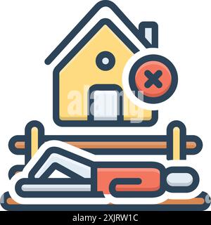 Icon for homeless,unsheltered Stock Vector