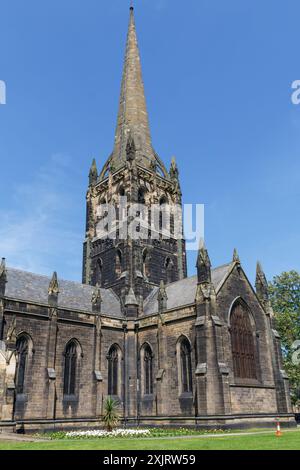 The spire of St John's church Goole Stock Photo