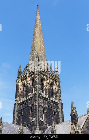 The spire of St John's church Goole Stock Photo