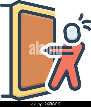 Icon for pulling,push Stock Vector