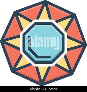 Icon for jade,citrine stone Stock Vector