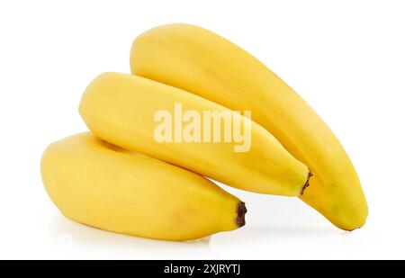 bunch of fresh ripe bananas isolated on white background Stock Photo