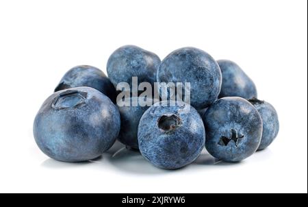 fresh ripe blueberries isolated on white background Stock Photo