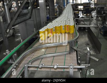 Limassol, Cyprus - July 13, 2018: The KEO Factory is a historic brewery beer at the centre of Limassol, the oldest in Cyprus. Stock Photo