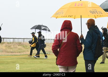 20th July 2024, Troon, Scotland. Shane Lowry walks down the 1st fairway during the third round of the Open Golf Championship, at Royal Troon, Scotland. Credit: CDG/Alamy Live News Stock Photo