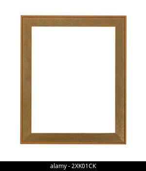 Old wooden frame isolated on white background with clipping path Stock Photo