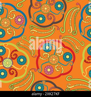 ethnic tribal seamless pattern Stock Vector