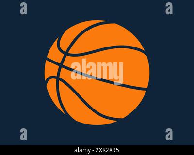 Glyph basketball ball icon. Set of basketball ball symbols. Stock Vector