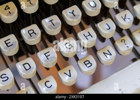 Keys of an old typewriter Stock Photo