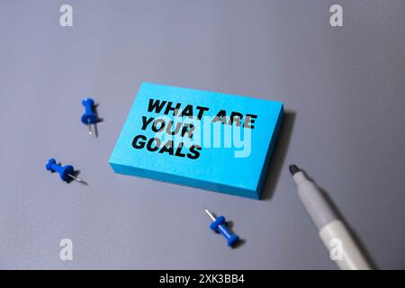 Text sign showing What's Your Goal. Stock Photo