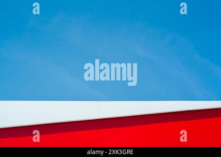 abstract background of lines with blue white and red colors Stock Photo