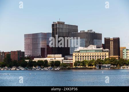 Cambridge, Massachusetts, USA - July 15, 2022: View across the Charles River of the MIT Massachusetts institute of Technology campus. Stock Photo