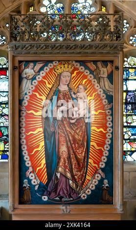 Madonna in the Rosary painting at St Edward's Chapel, King's College Chapel at Cambridge University, Cambridge, UK Stock Photo