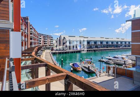 Apartments in the Walsh Bay area of Millers Point, looked over by ...