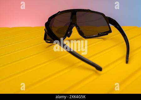sports spectacles for Optometrist for bicycle Stock Photo