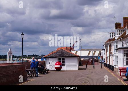 Sea mine at Burnham on Crouch in Essex Stock Photo