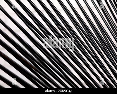 Closeup of black wires shapes and patterns materials Stock Photo