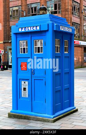 Police Box Glasgow Stock Photo