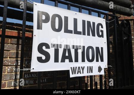 Polling Station in Brighton for the 2024 General Election Stock Photo