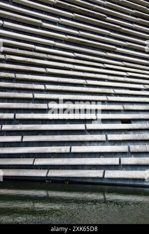 Dundee, Scotland – March 24 2024: A side view of the V&A design museum and gallery in Dundee Scotland. Stock Photo