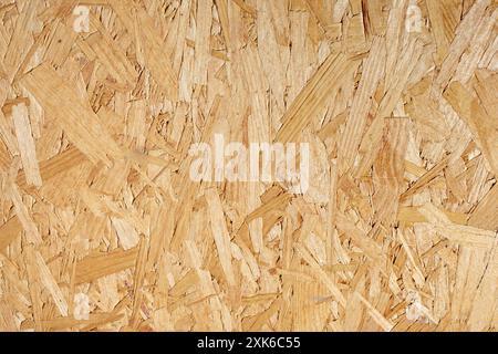 A view of a background of oriented strand board. Stock Photo