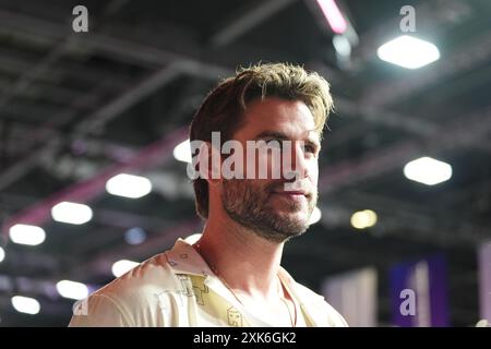 CAPTION CORRECTION CORRECTING NAME FROM CHRIS TO LIAM HEMSWORTH Actor Liam Hemsworth on day two of the 2024 Hankook London E-Prix at the ExCel Circuit, London on day two of the 2024 Hankook London E-Prix at the ExCel Circuit, London. Picture date: Sunday July 21, 2024. Stock Photo