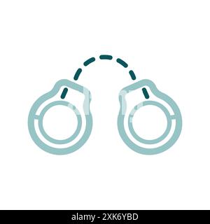 Handcuffs vector isolated icon. Police sign. Demonstration, protest, strike, revolution. Graph symbol for your web site design, logo, app, UI Stock Vector