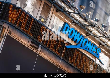 Dow Jones and Wall Street Journal - New York City, USA. Stock Photo