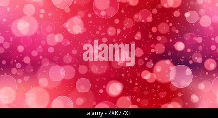 Royal red gradient seamless pattern with defocused bokeh texture. Raspberry sparkling wine with fancy overlayed cirle texture. Vector shiny wallpaper. Stock Vector