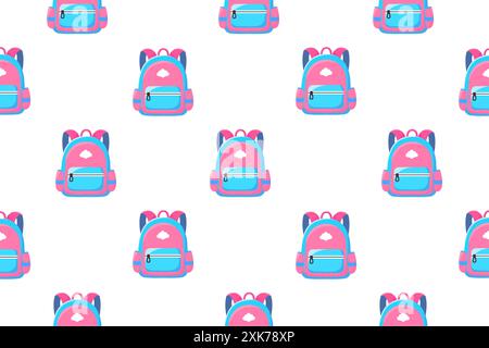 School bag. Vector seamless pattern. Stock Vector