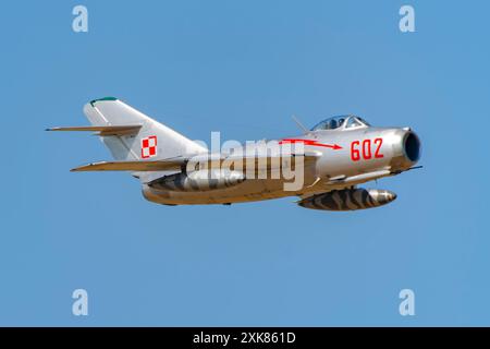 MiG-15 at CIAV Air Show 2024 in Varazdin, Croatia Stock Photo