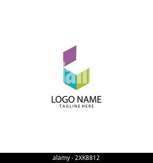 open box colour Logo design vector Stock Vector