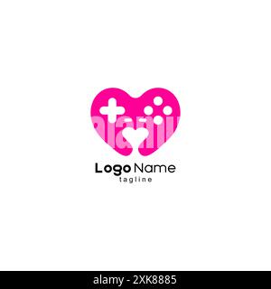 love game logo design vector Stock Vector
