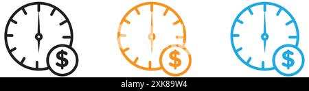 Annuity due icon vector logo set collection or bundle pack group Stock Vector