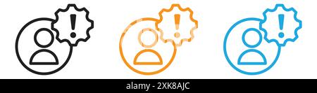 Fake account icon vector logo set collection or bundle pack group Stock Vector