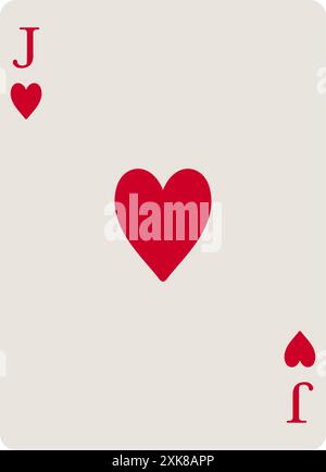 Jack of hearts playing card vector Stock Vector